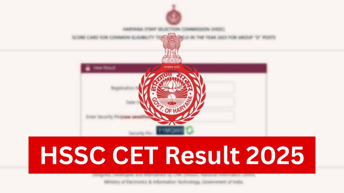 HSSC CET Result 2025